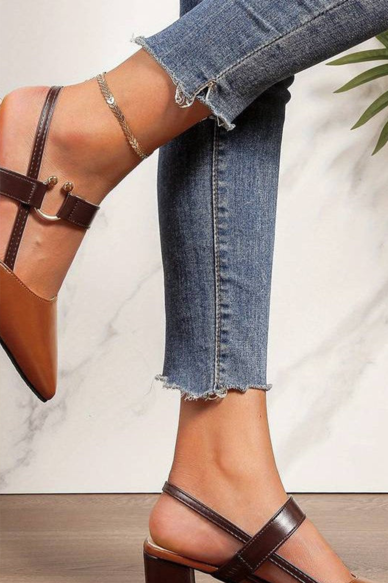 Orthopedic Slingback Block Heels