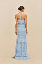 Pleated Layered Maxi Dress
