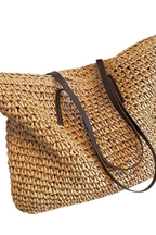 Seaside Woven Straw Market Tote