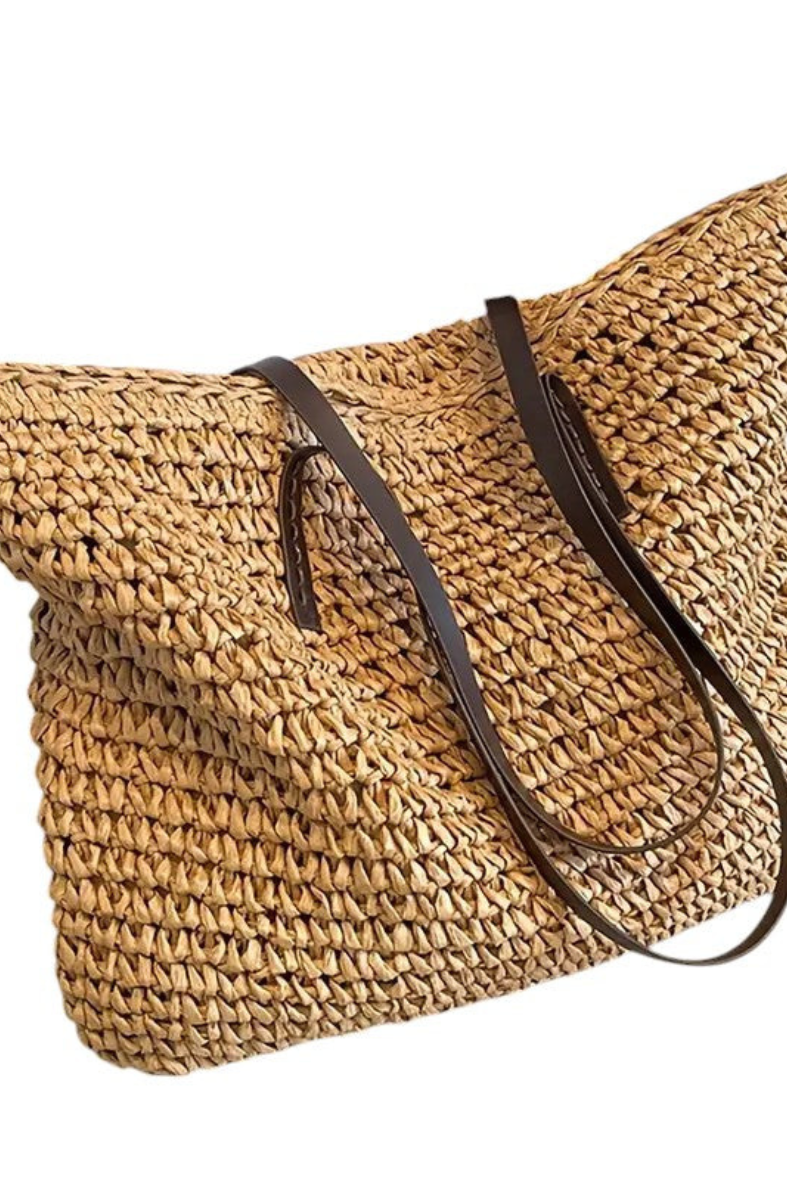 Seaside Woven Straw Market Tote