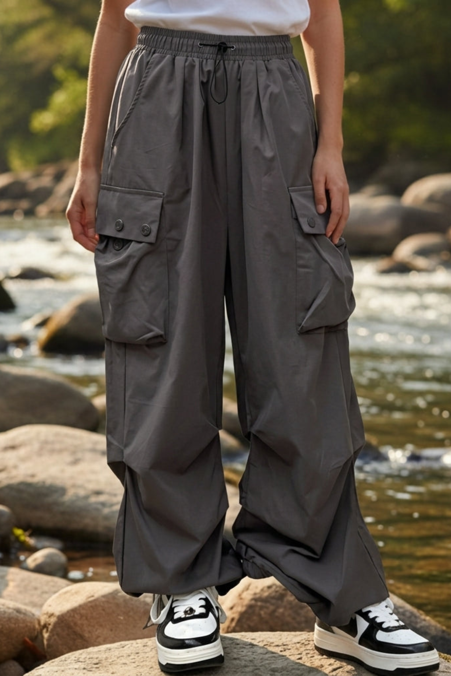 Women's Relaxed Cargo Utility Sweatpants