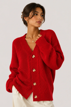 Heritage Button Knit Cardigan Sweater