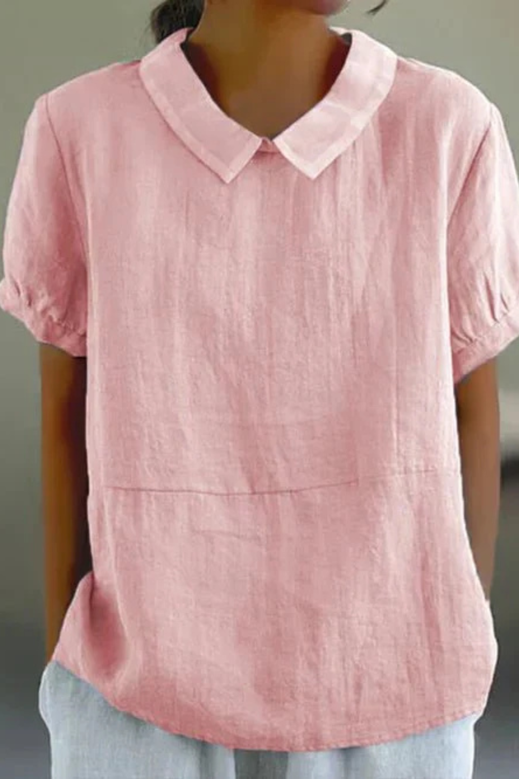Women's Marlow Linen Blend Peter Pan Collar Blouse