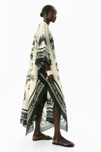 Oversized Flamingo Kaftan Maxi Dress