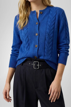 Women's Cashmere Blend Cable Knit Cardigan
