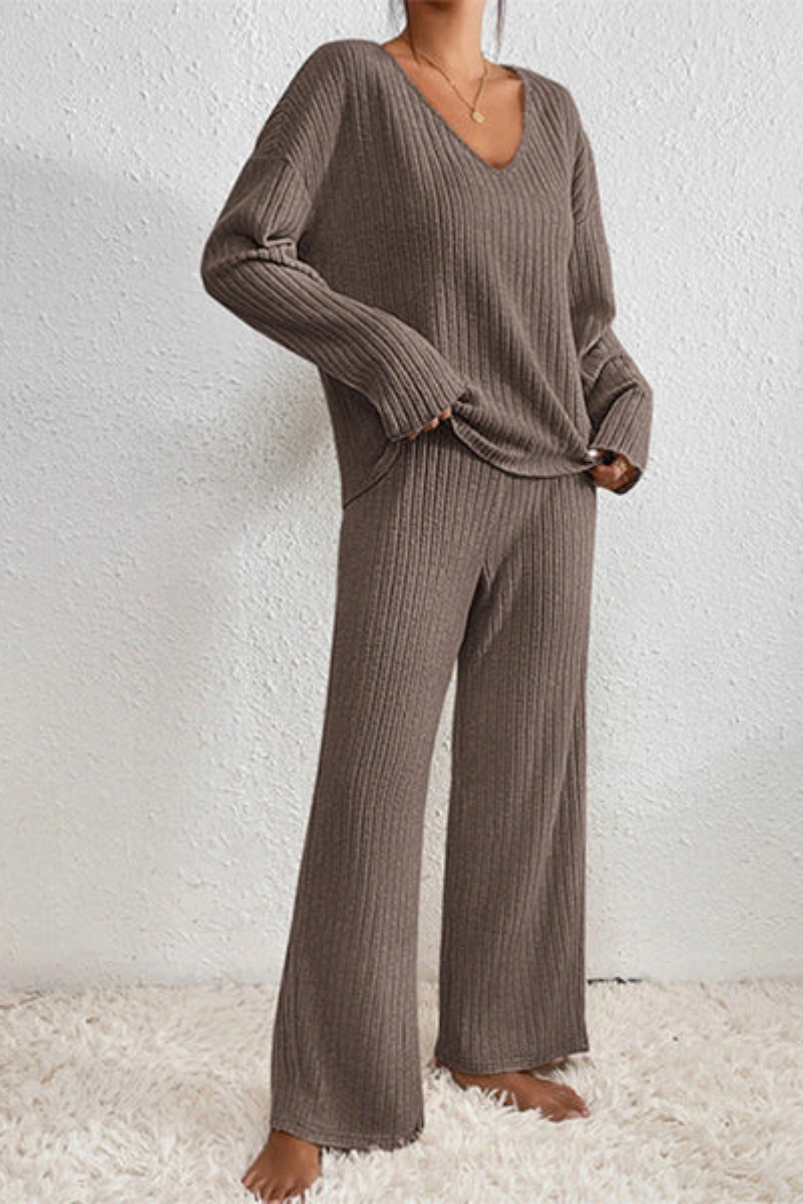 Women's Ribbed Lounge Co-Ord Set