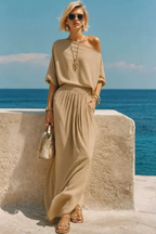 Coastal Muse Off-Shoulder Maxi Co-Ord Set