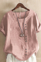 Women's Elowen Relaxed Linen Blend Button Tunic