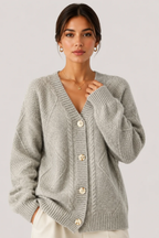 Heritage Button Knit Cardigan Sweater
