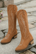 Frontier Luxe Suede Cowboy Boots