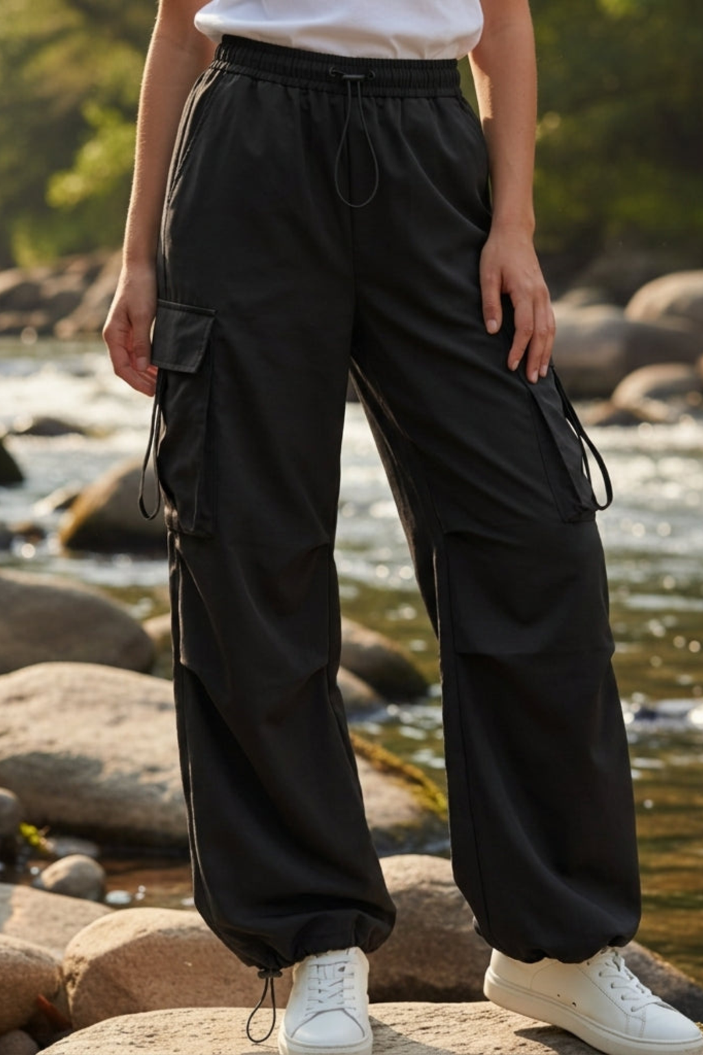 Women's Relaxed Cargo Utility Sweatpants