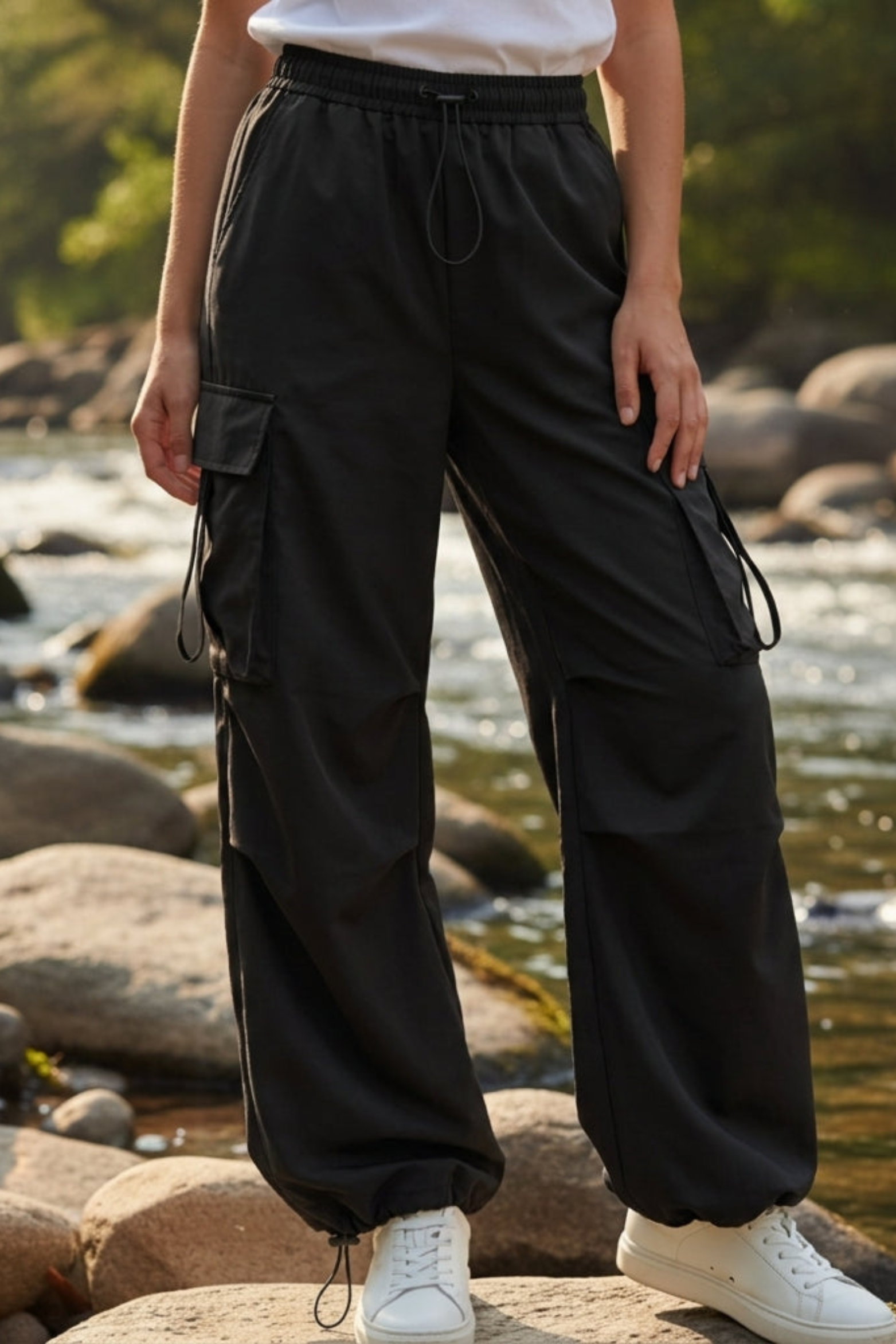 Women's Relaxed Cargo Utility Sweatpants