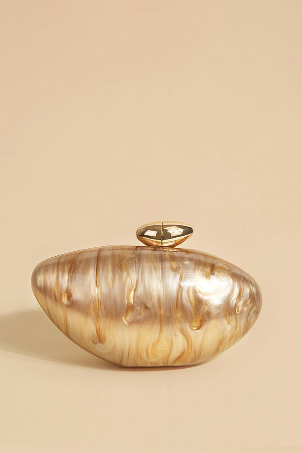 Crystal Luxe Acrylic Clutch with Metal Clasp