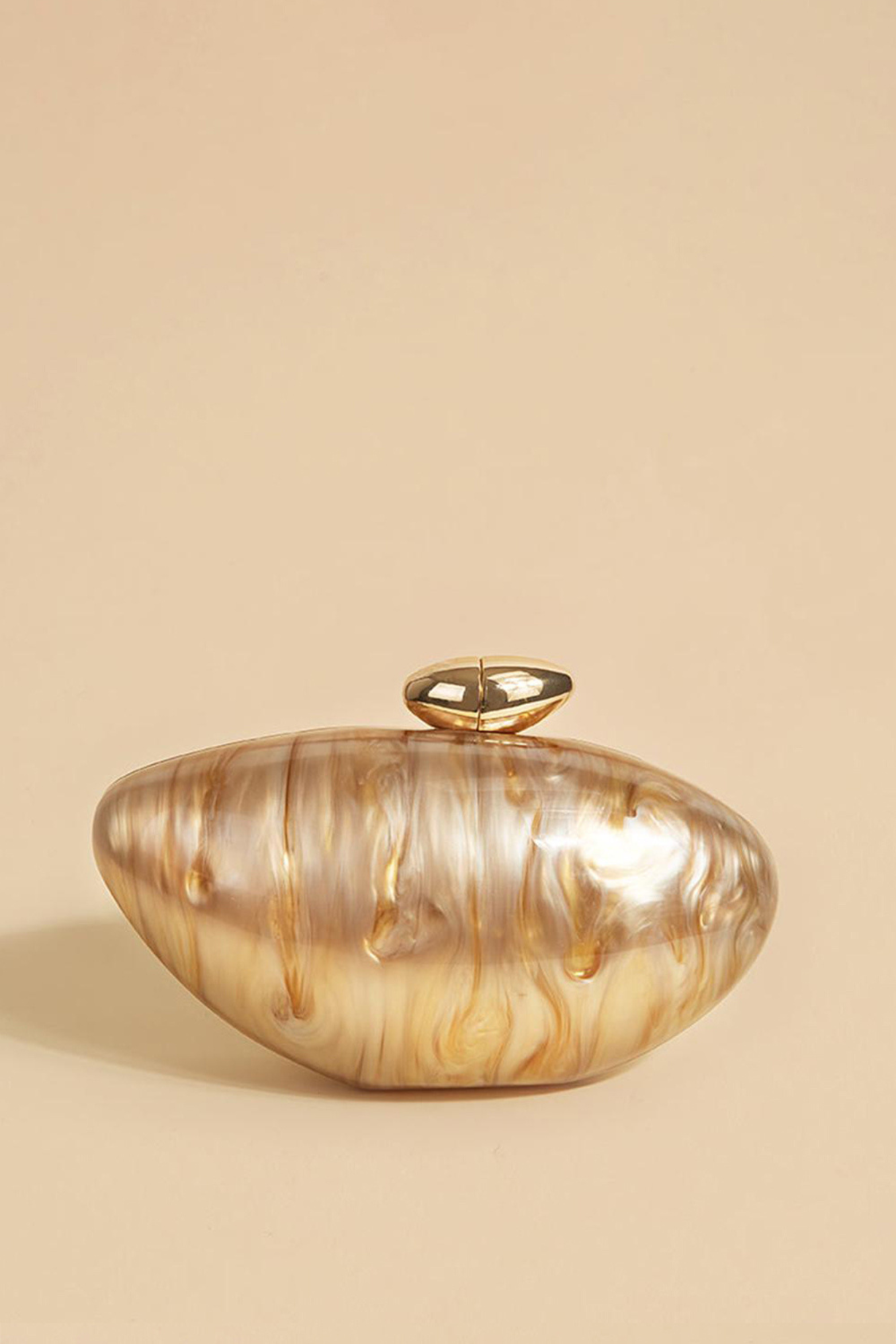 Crystal Luxe Acrylic Clutch with Metal Clasp