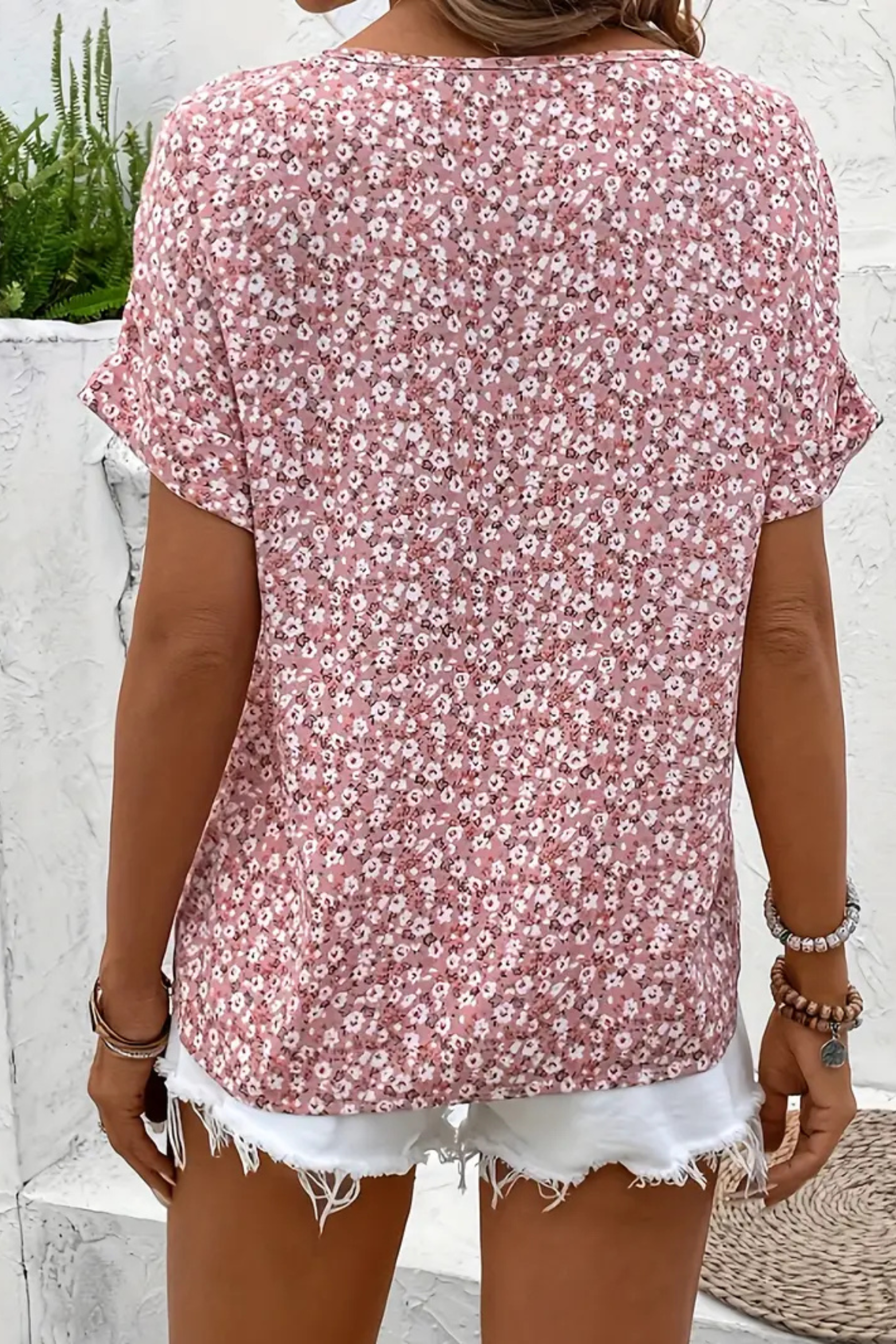 Women's Rosalie Cotton Floral Button Blouse