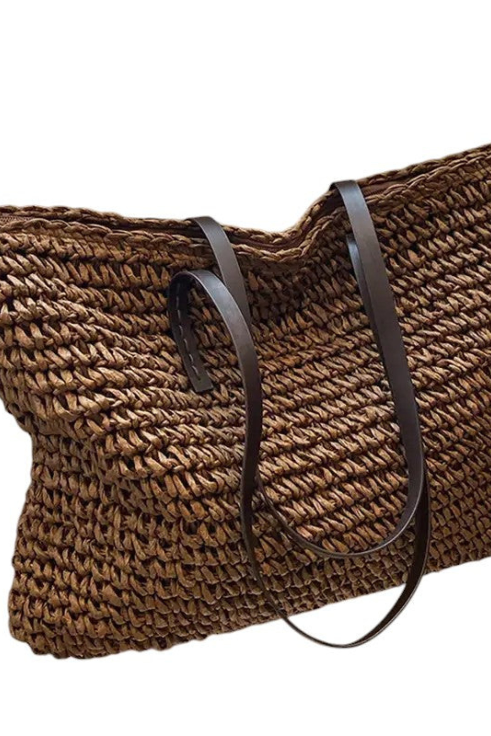 Seaside Woven Straw Market Tote