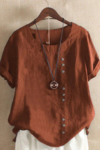 Women's Elowen Relaxed Linen Blend Button Tunic