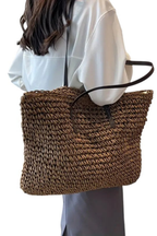 Seaside Woven Straw Market Tote