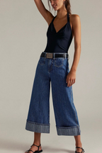 Women's Vintage Pinstripe Wide-Leg Jeans