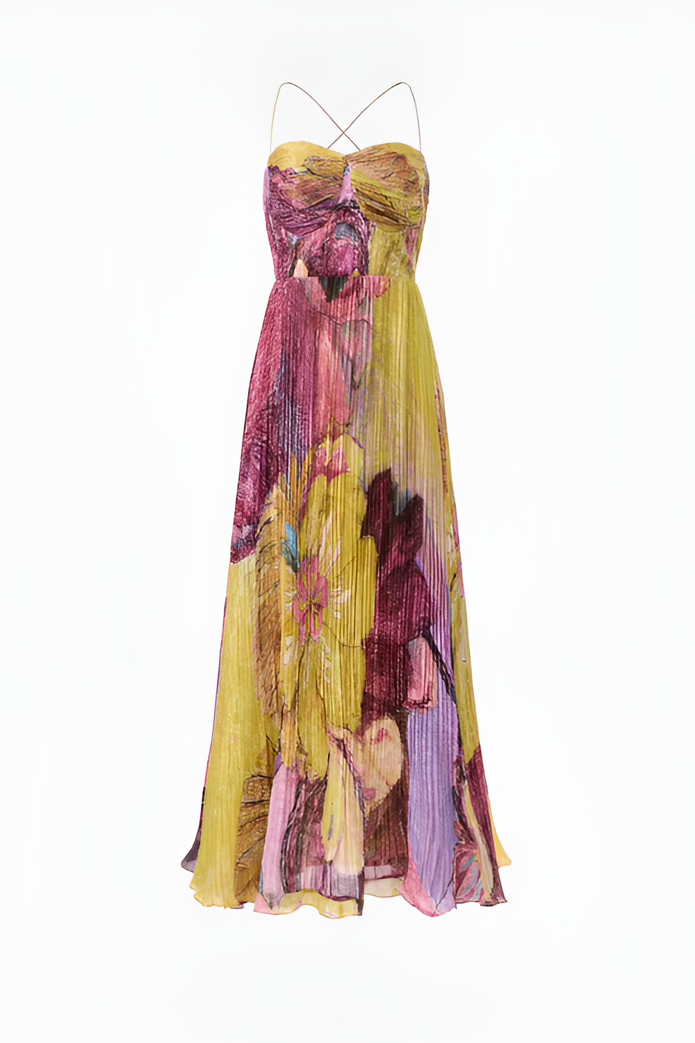 Multicoloured Ikat Print Maxi Dress