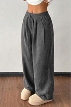 Women's Relaxed Corduroy Wide-Leg Pants