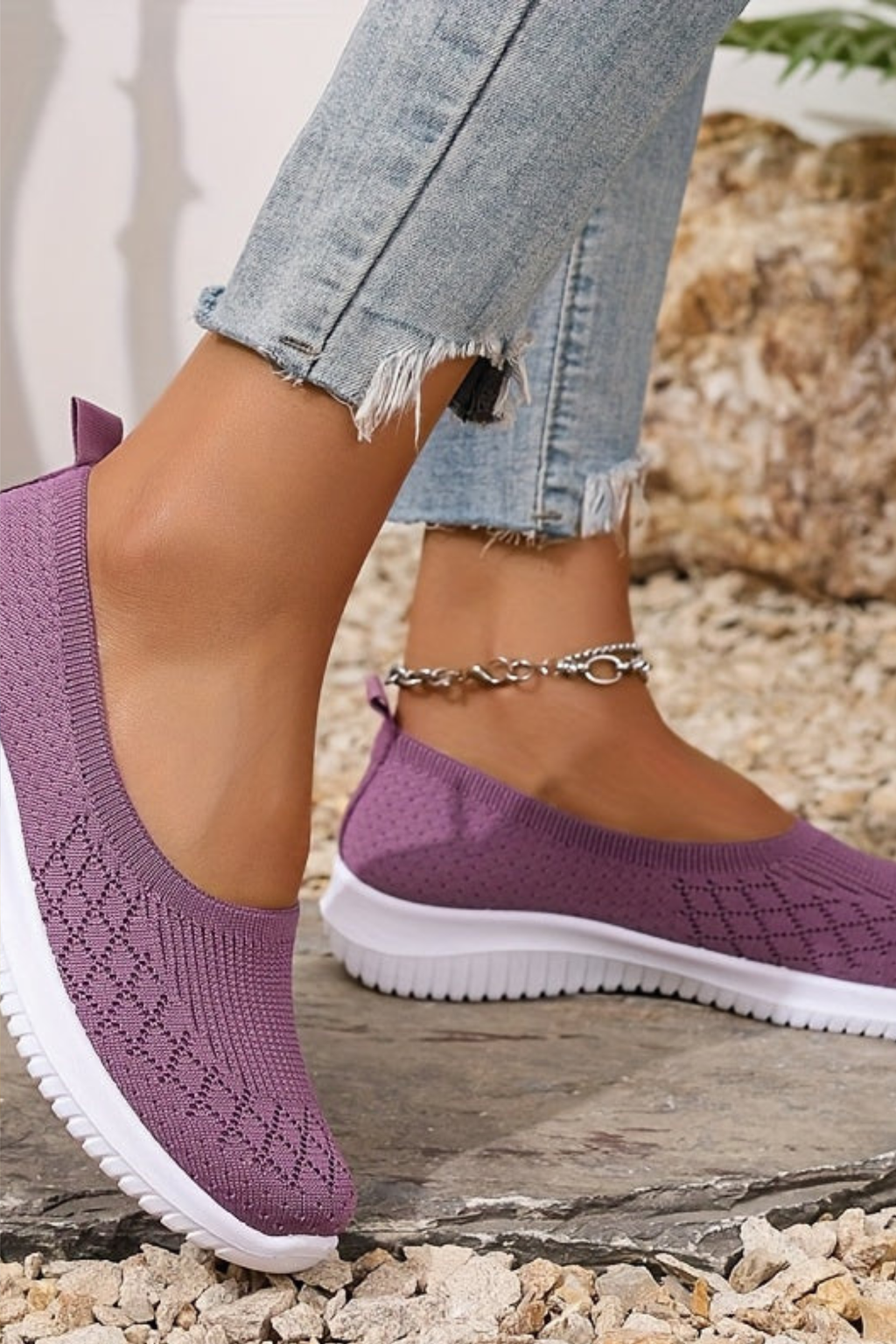 Breathable Slip On Walking Sneakers