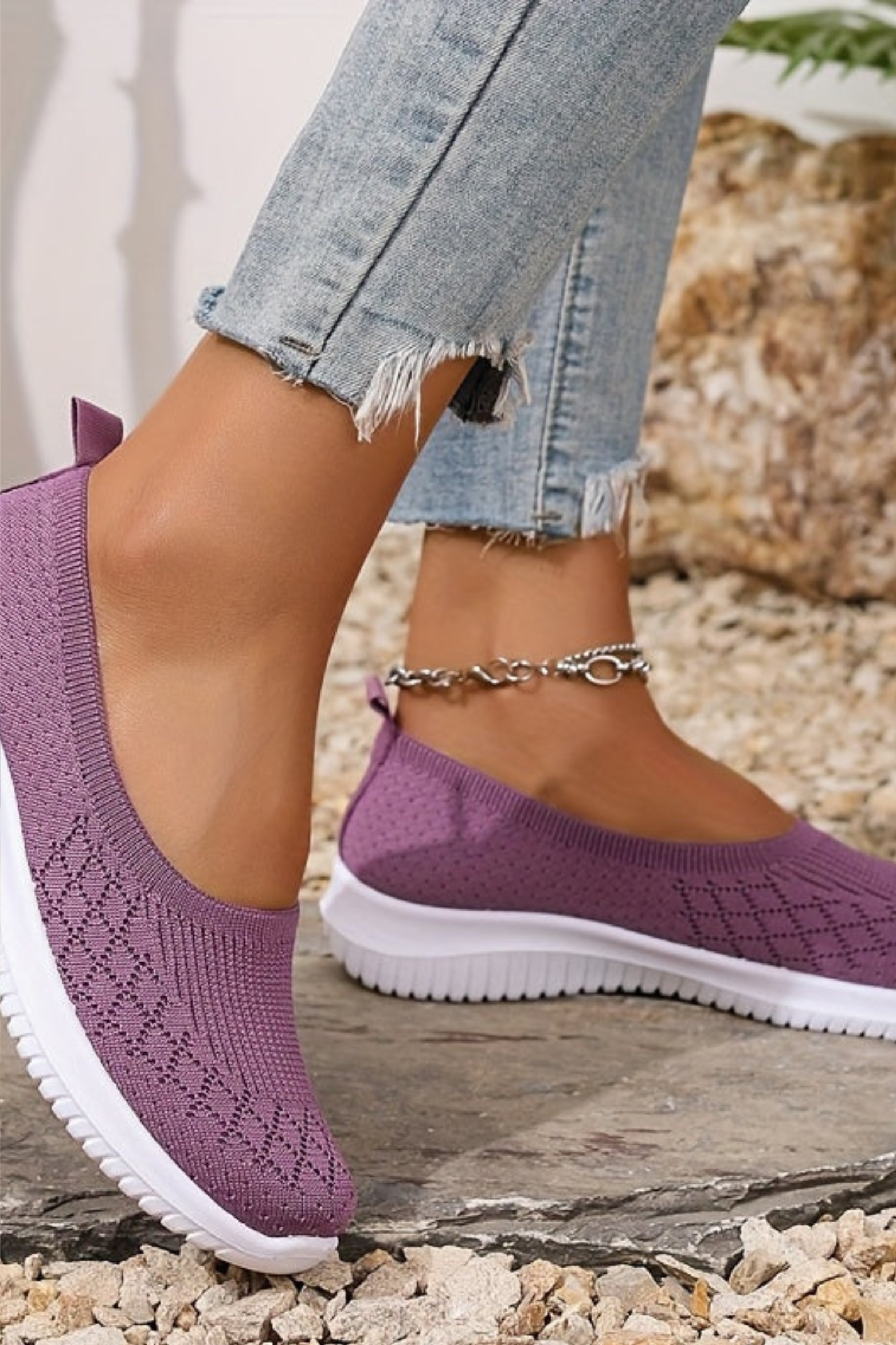 Breathable Slip On Walking Sneakers