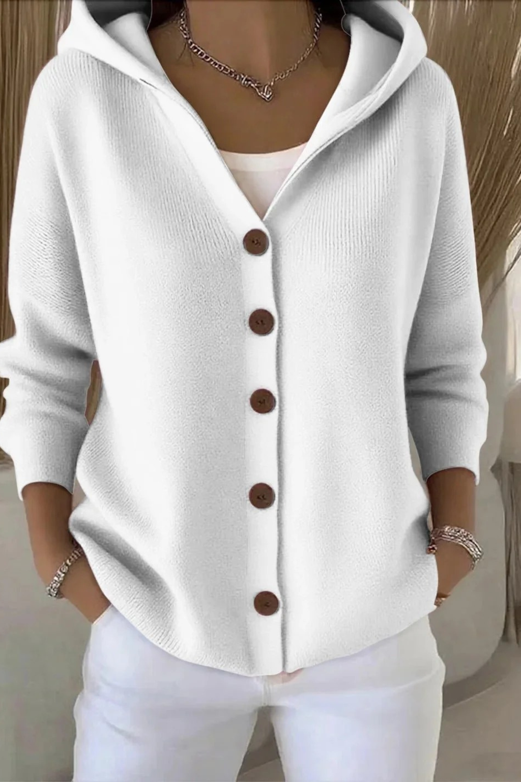 Cozy Hooded Cardigan Sweater for Everyday Layering