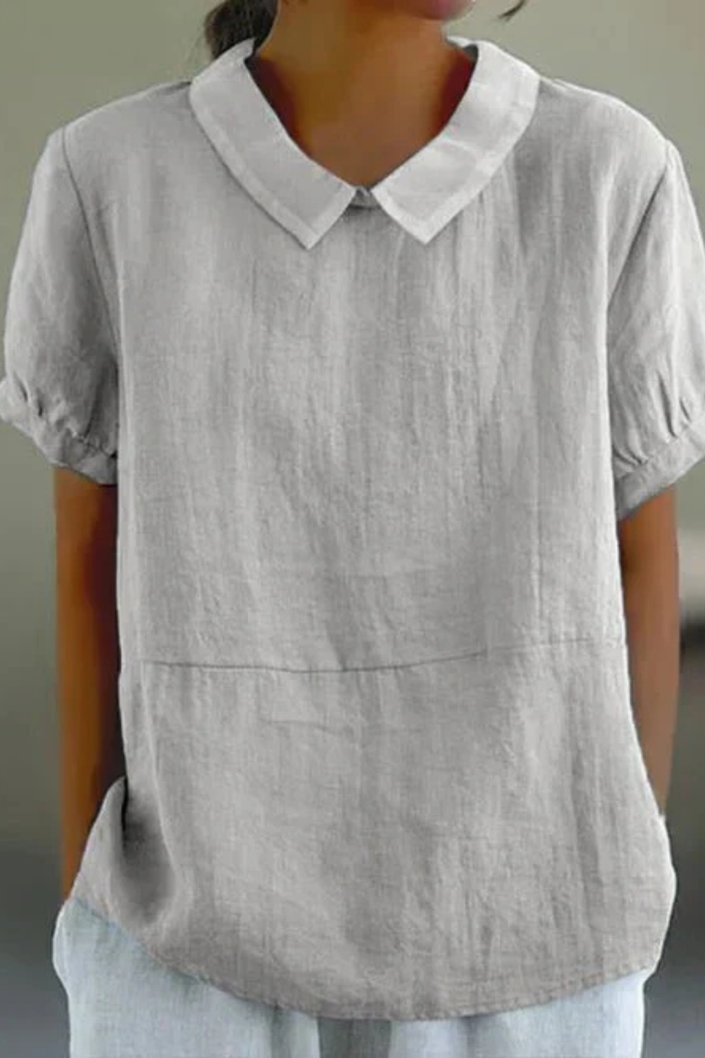 Women's Marlow Linen Blend Peter Pan Collar Blouse