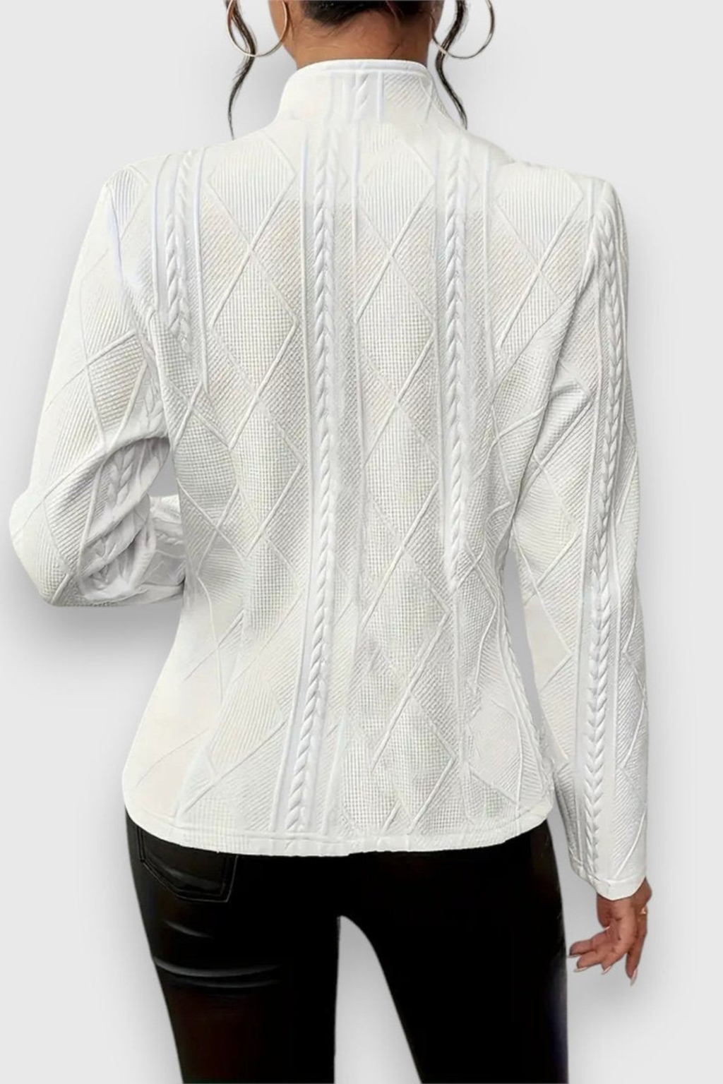 Women's Cable Knit Mock Neck Sweater