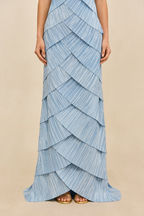 Pleated Layered Maxi Dress