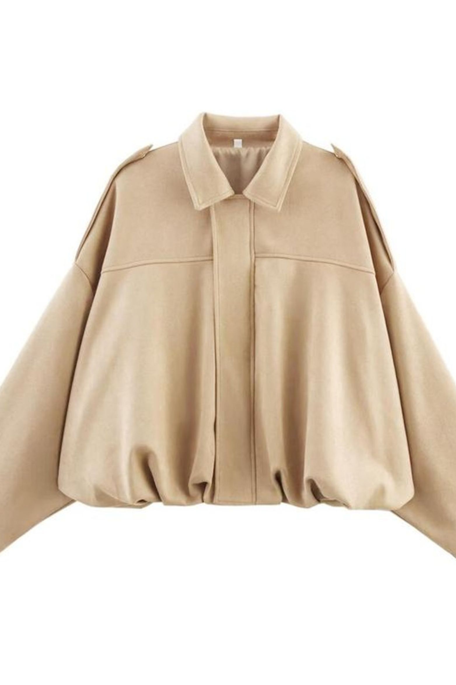 Women's Oversized Faux Suede Bomber Jacket