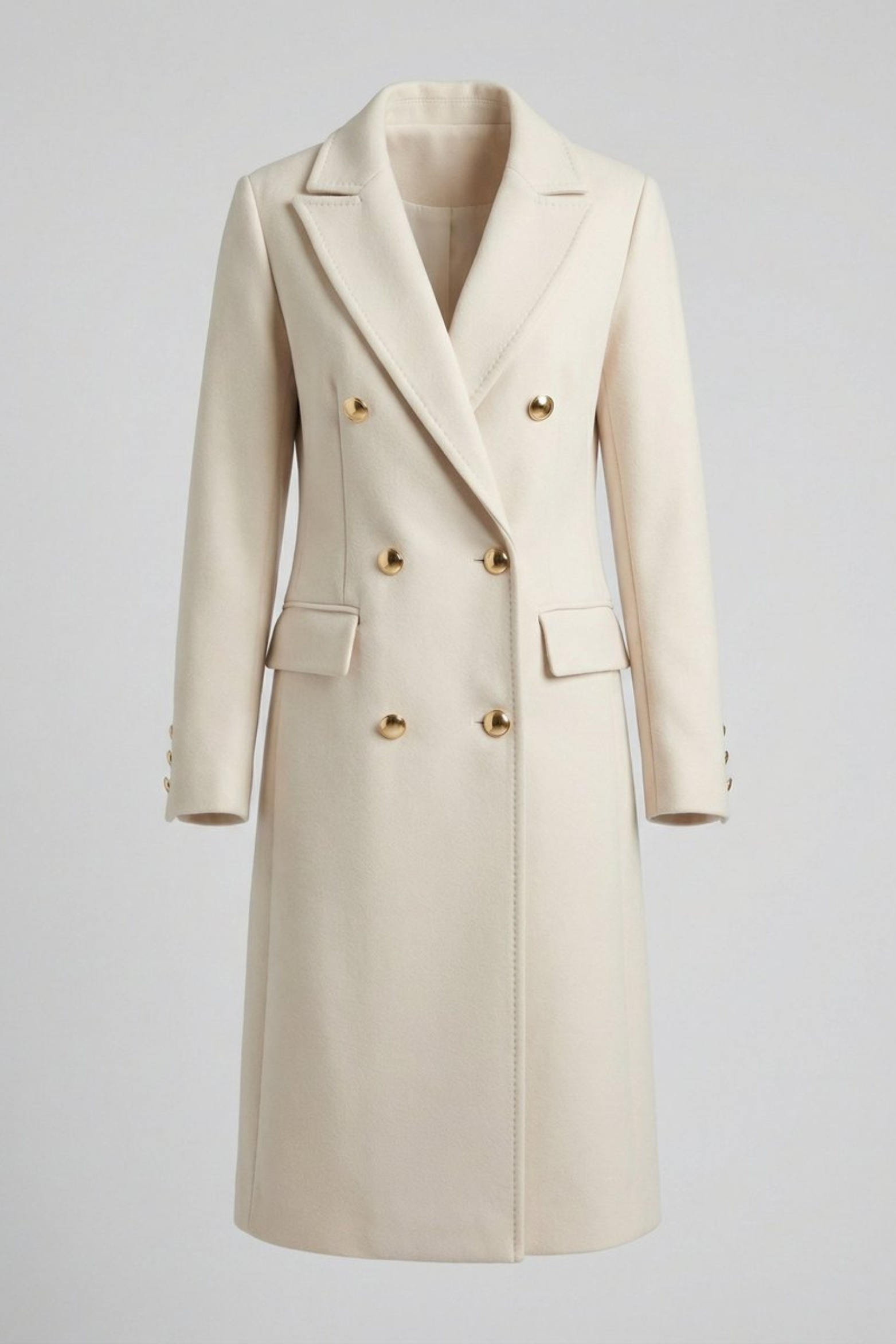 Women's Double Breasted Midi Overcoat