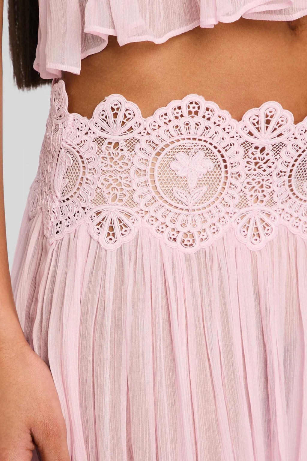 Women's Chiffon Lace Two-Piece Set
