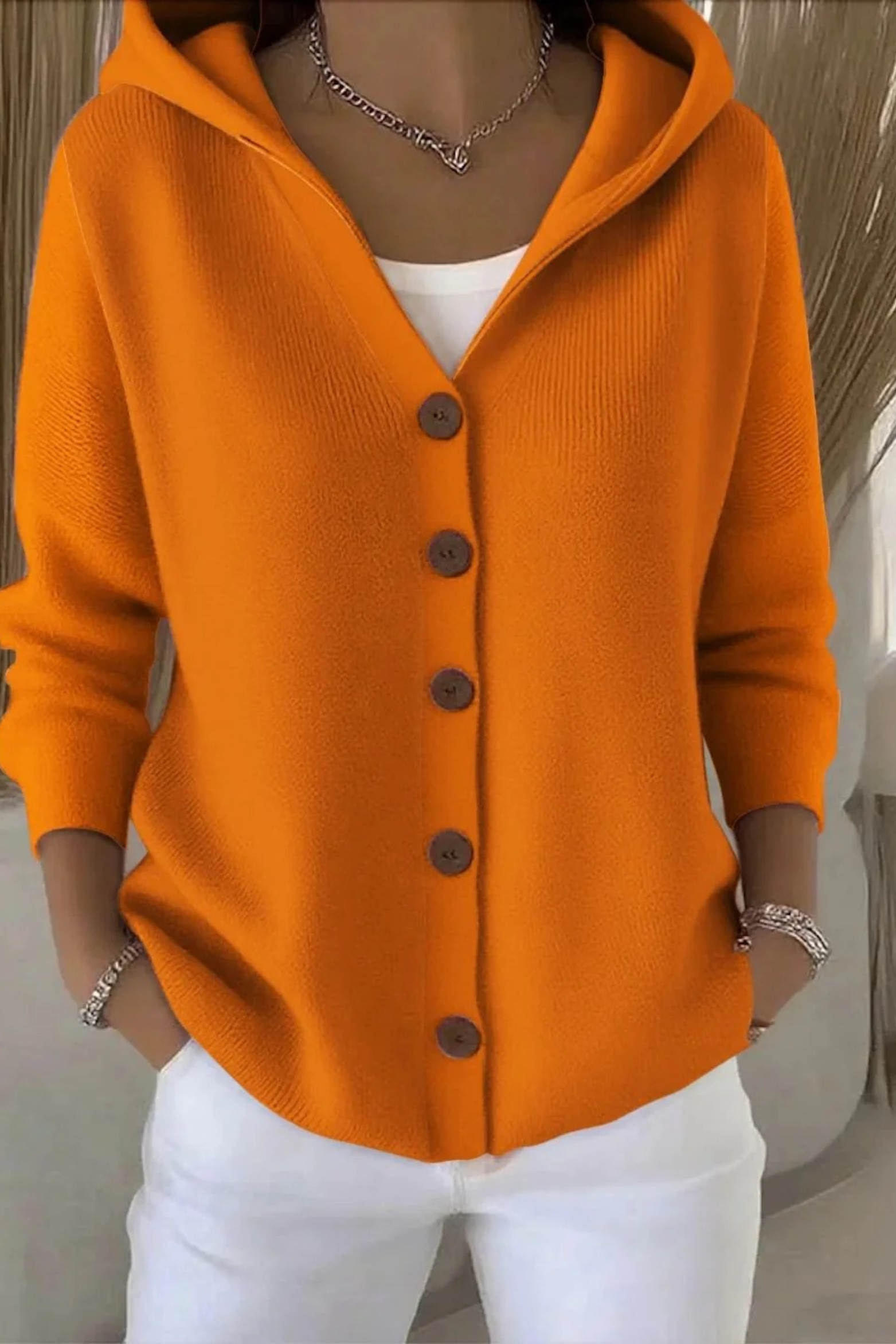 Cozy Hooded Cardigan Sweater for Everyday Layering