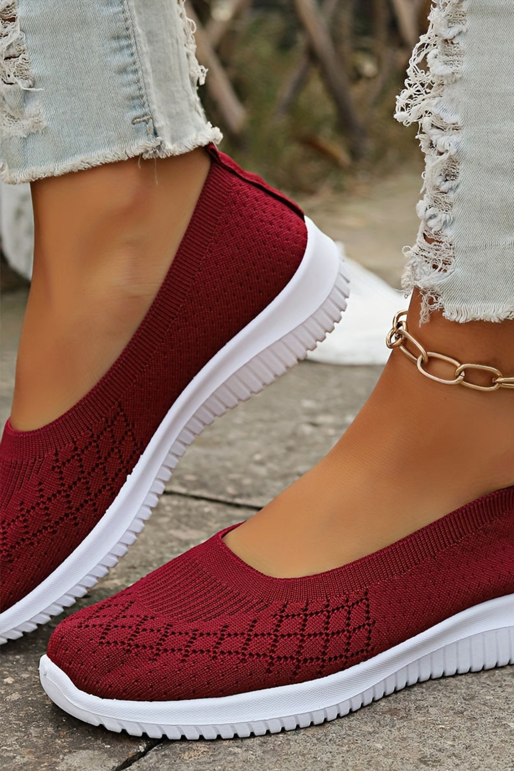 Breathable Slip On Walking Sneakers