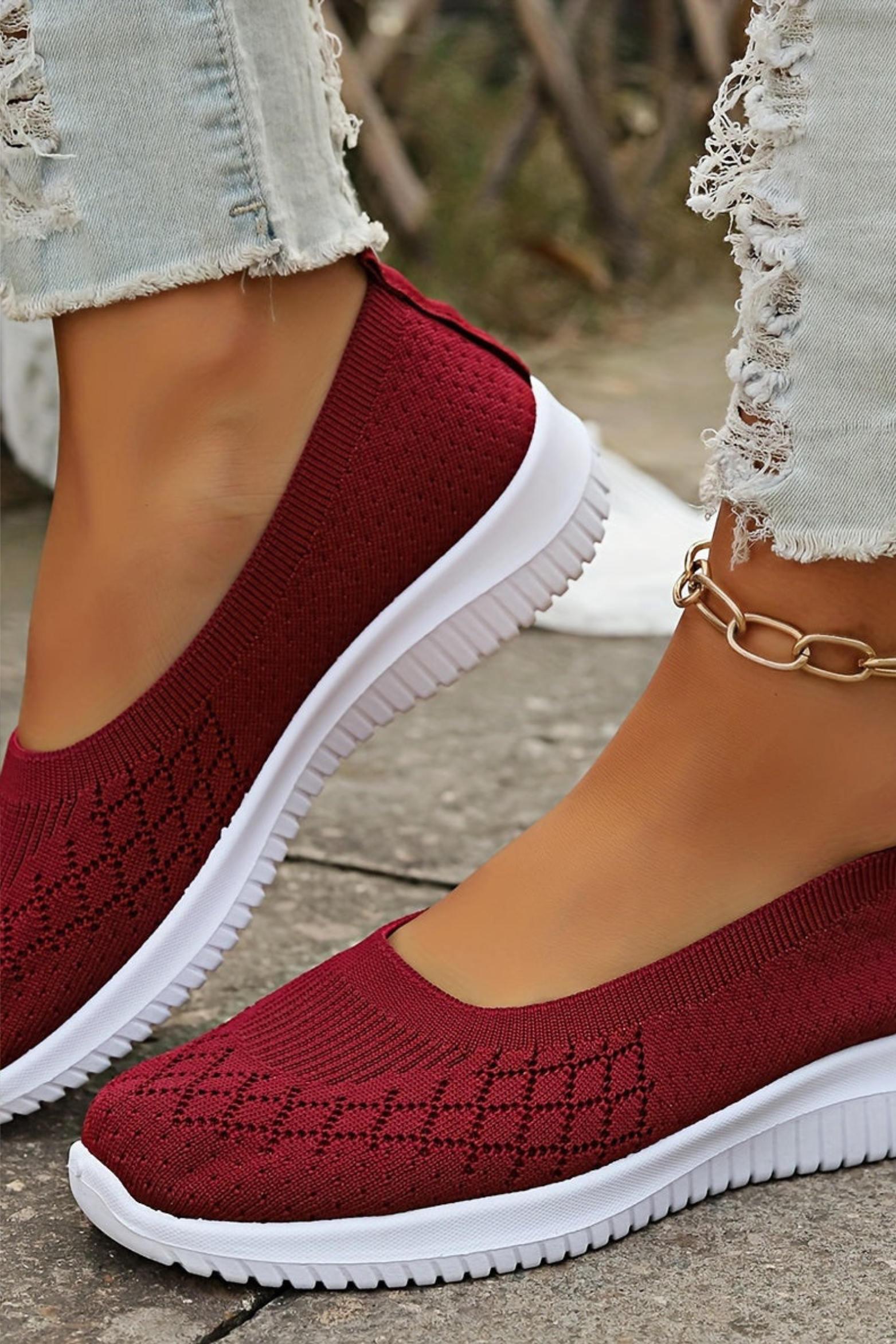 Breathable Slip On Walking Sneakers