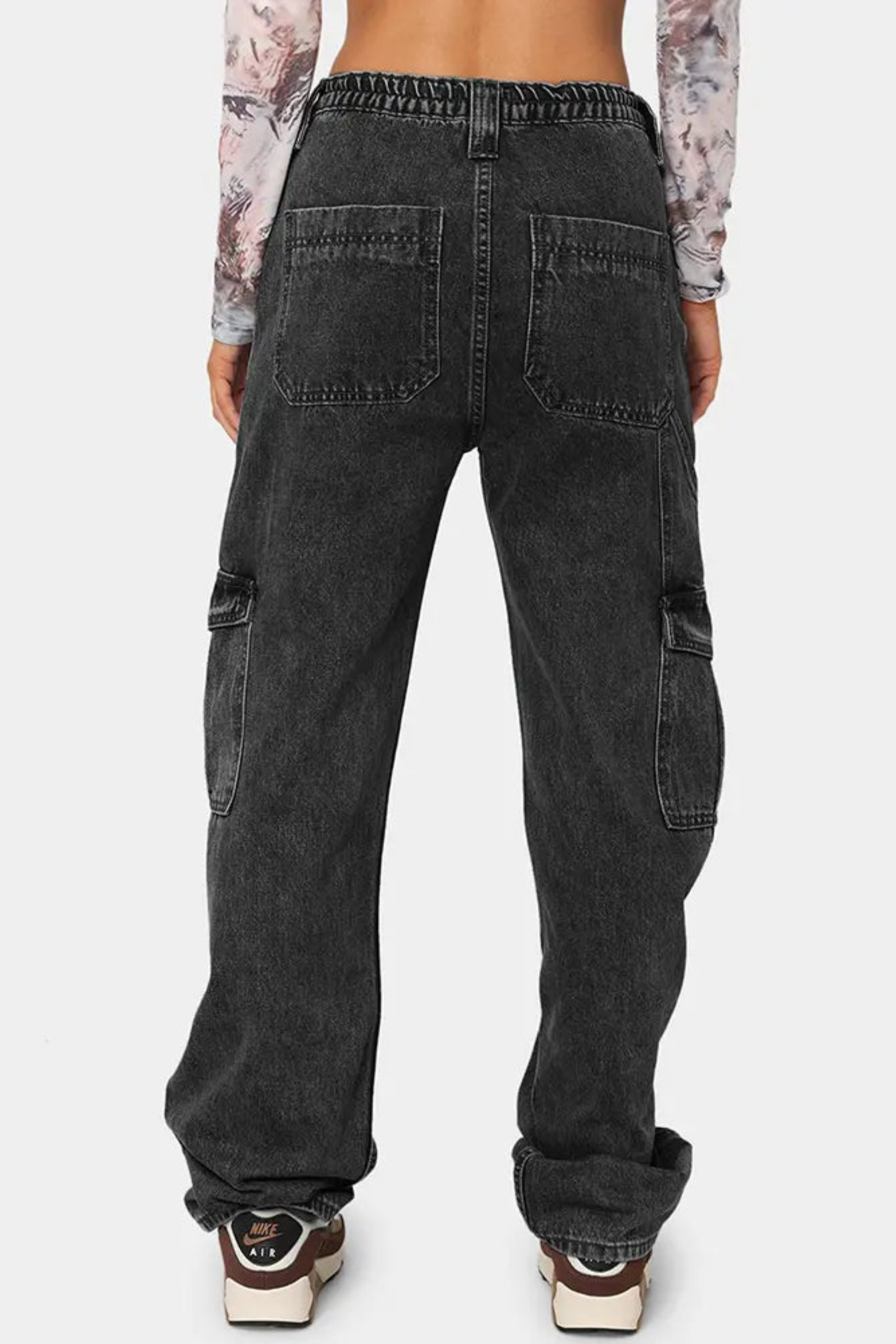 Women's Utility Fit Elastic Denim Pants