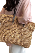 Seaside Woven Straw Market Tote