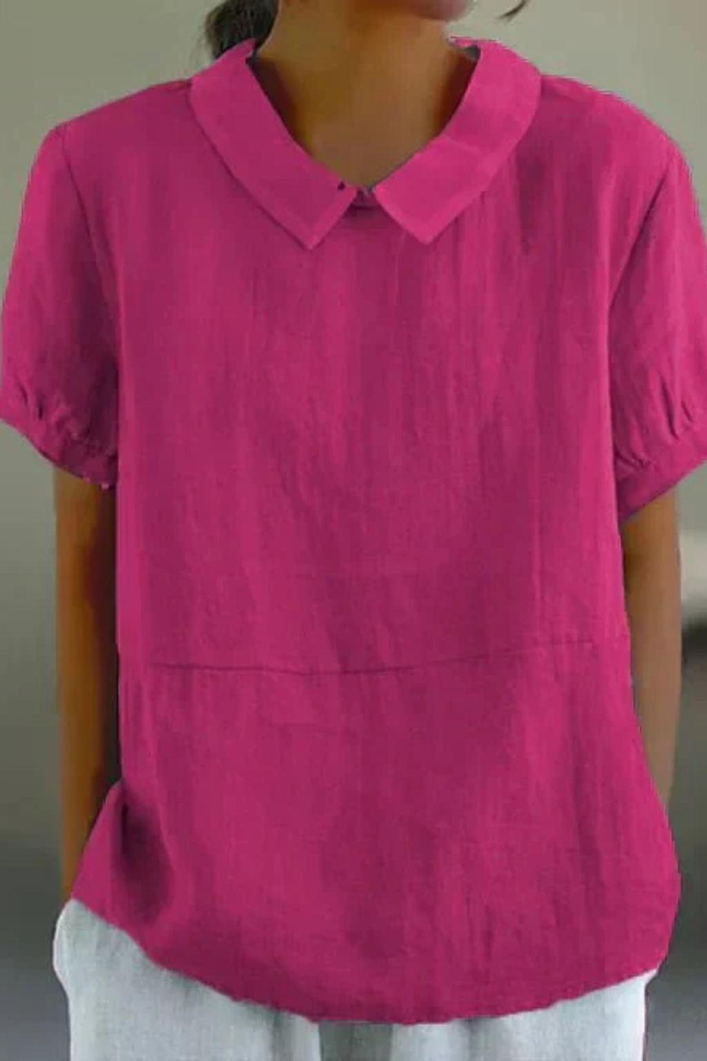 Women's Marlow Linen Blend Peter Pan Collar Blouse