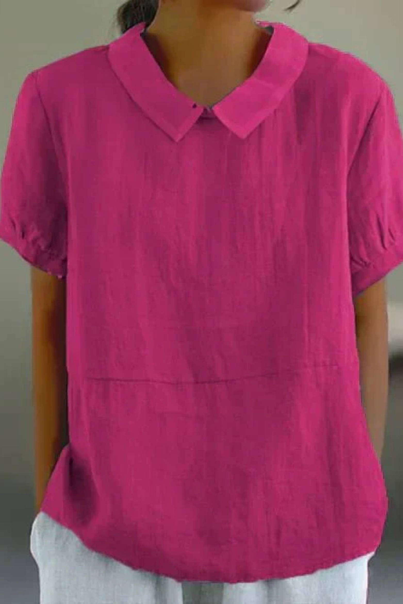 Women's Marlow Linen Blend Peter Pan Collar Blouse