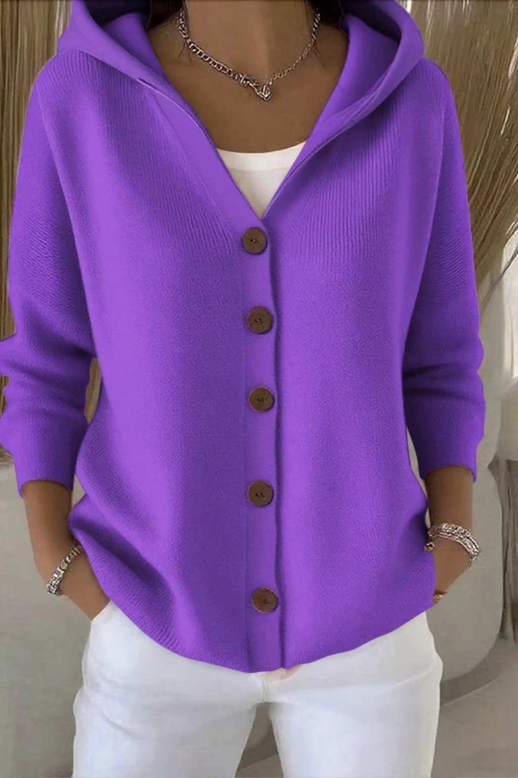 Cozy Hooded Cardigan Sweater for Everyday Layering