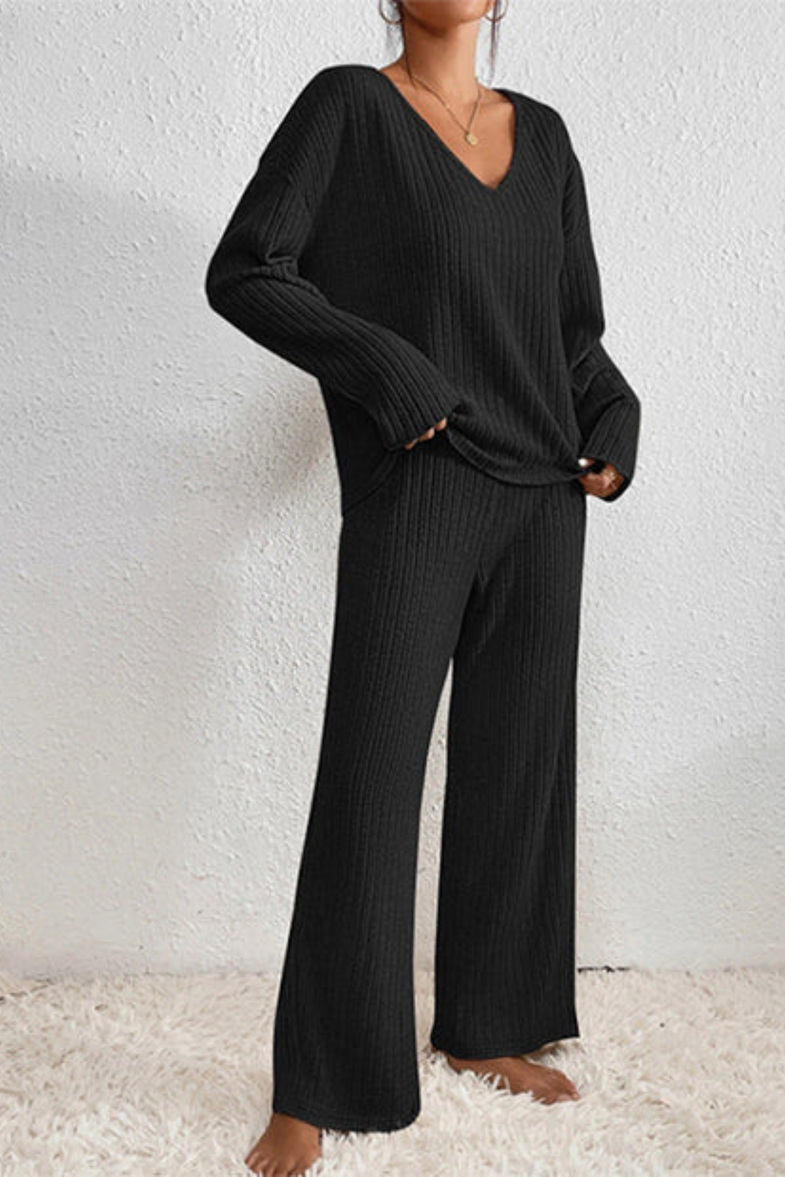 Women's Ribbed Lounge Co-Ord Set