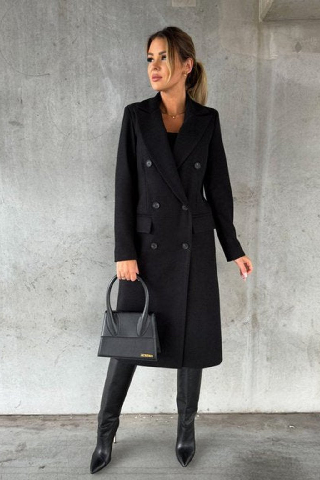 Women's Double Breasted Midi Overcoat
