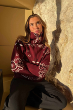 Women's Cashmere Blend Patterned Cardigan