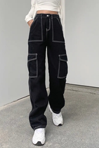 Women's Utility Fit Elastic Denim Pants
