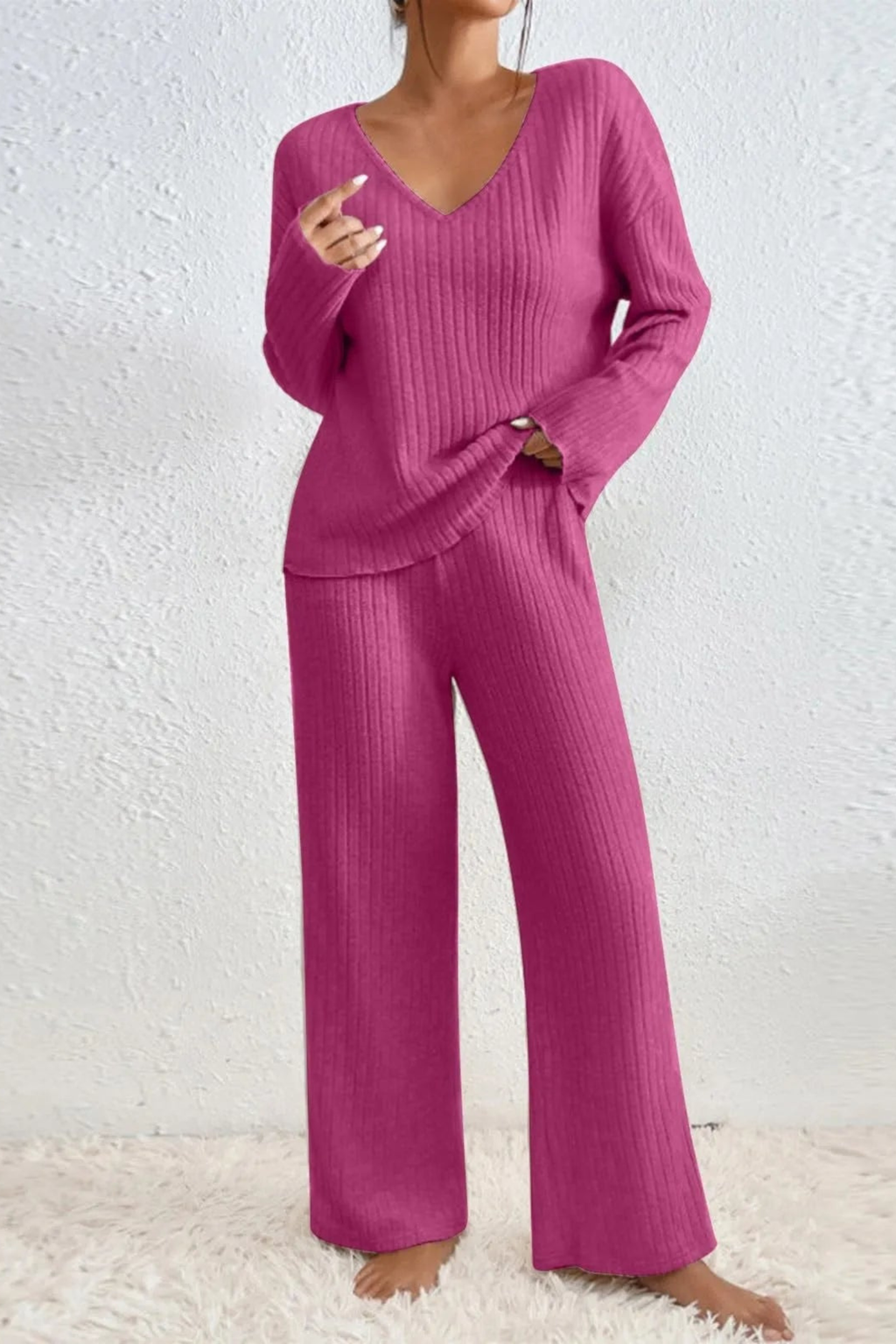 Women's Ribbed Lounge Co-Ord Set