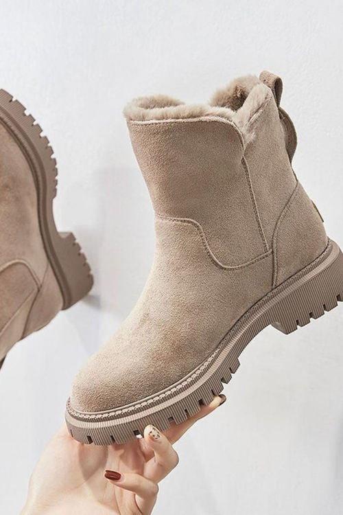 Aria Fleece Lined Suede Winter Ankle Boots