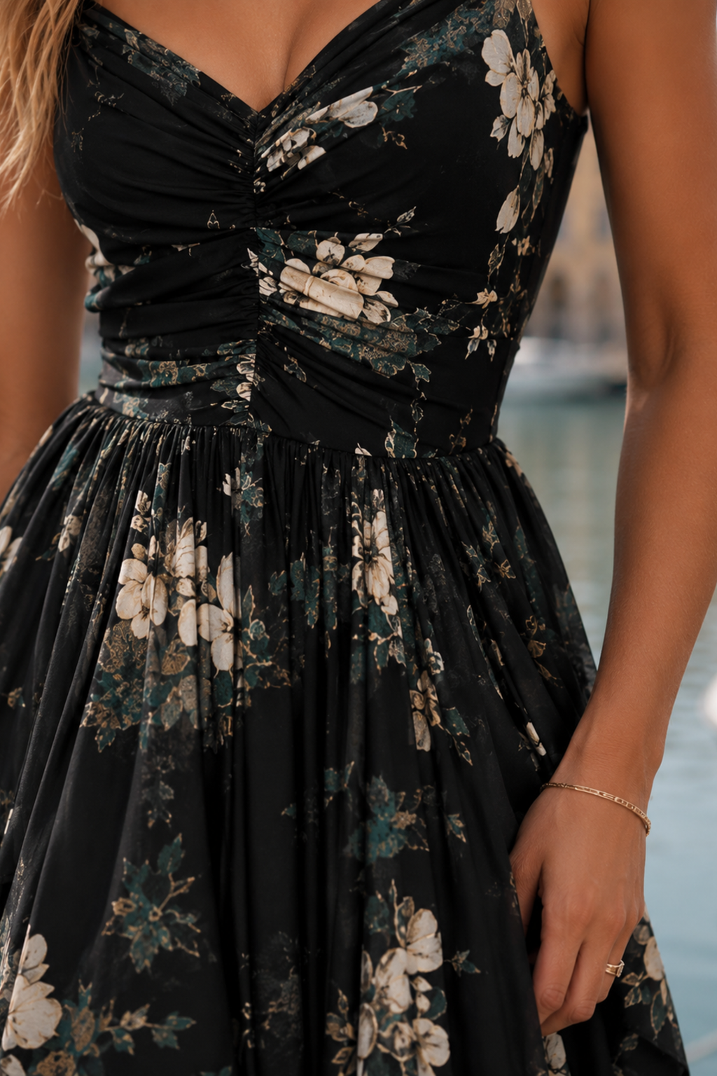 Floral High Low Maxi Dress