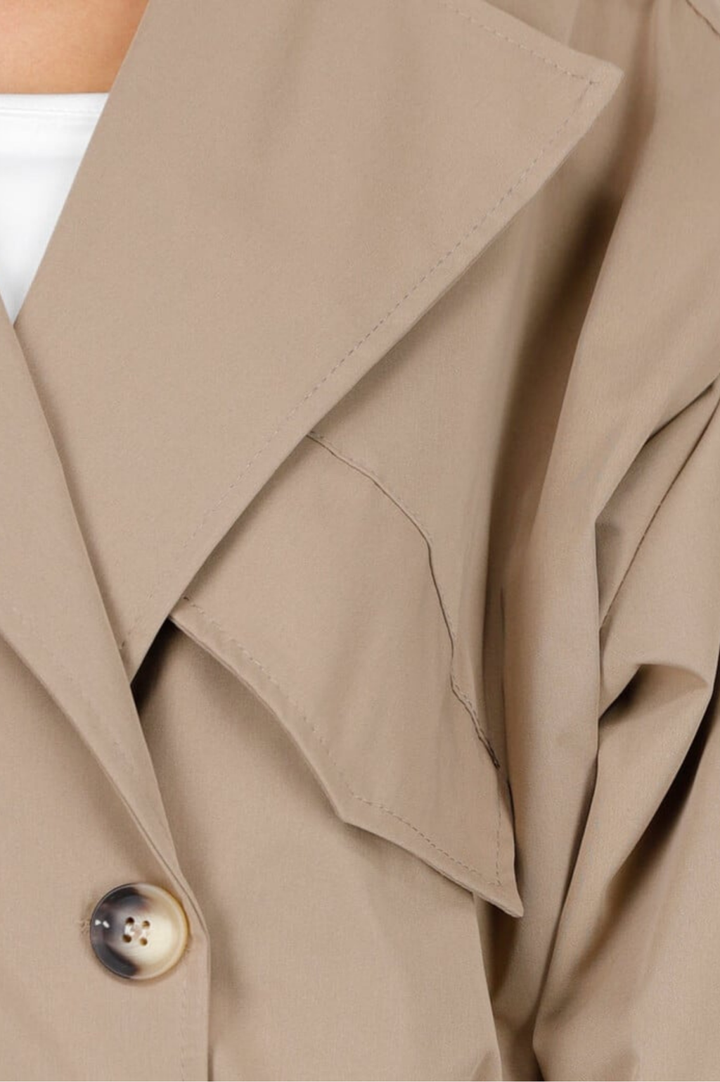 Balloon Sleeve Button Lapel Bomber Jacket